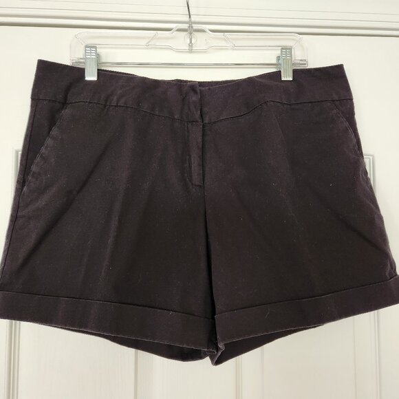 The LIMITED Ladies Cuffed Flat Front Shorts CASSIDY FIT Inseam 5” Black Size 14 - Picture 1 of 8